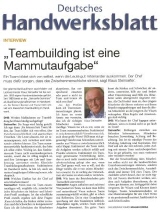 Klaus Steinseifer im Interview mit dem Deutschen Handwerksblatt zum Thema Teambildung im Febraur 2013