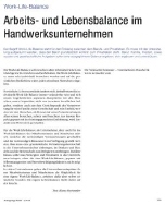  Arbeits- und Lebensbalance im Handwerksunternehmen | Reinigungs Markt