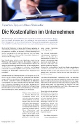 Expertentipp von Klaus Steinseifer: Die Kostenfallen im Unternehmen | Reinigungs Markt