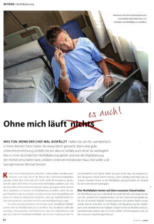 Notfallplanung | BAUMETALL im Oktober 2018