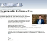 Steuertipps für die Corona-Krise | BAUMETALL im März 2020