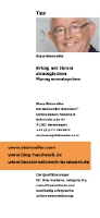 Der Tipp von Klaus Steinseifer | Erfolg mit Ihrem strategischen Managementsystem