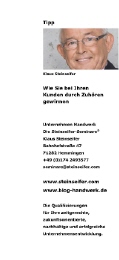 Der Tipp von Klaus Steinseifer | Wie Sie bei Ihren Kunden durch Zuhören gewinnen