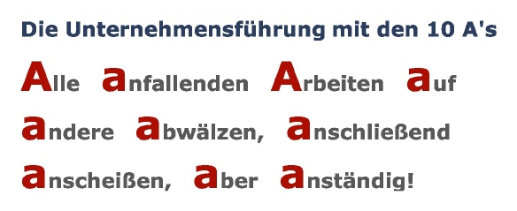 Die Unternehmensführung mit den 10 A's