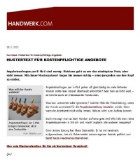 Mustertext f&uuml;r kostenpflichtige Angebote | handwerk.com