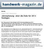 Jahresplanung: Jetzt die Ziele f&uuml;r 2014 festlegen | handwerk-magazin.de