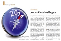 Jetzt die Ziele festlegen | handwerk magazin im Januar 2014