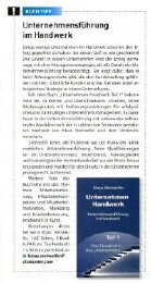 Buchtipp Unternehmenf&uuml;hrung im Handwerk | SBZ im M&auml;rz 2016