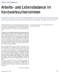 Arbeits- und Lebensbalance im Handwerksunternehmen | Reinigungs Markt