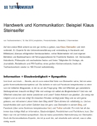 Kommunikation im Handwerk | Klaus Steinseifer im Interview mit der Texthandwerkerin