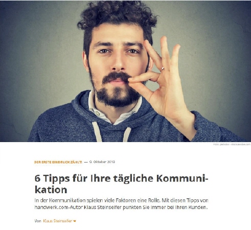 6 Tipps f&uuml;r Ihre t&auml;gliche Kommunikation | handwerk.com | Autor Klaus Steinseifer