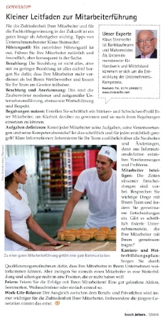 Expertentipp von Klaus Steinseifer | Kleiner Leitfaden zur Mitarbeiterf&uuml;hrung