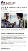 Tipps f&uuml;r Ihr Kritikgespr&auml;ch von Klaus Steinseifer | haustec.de im Januar 2019