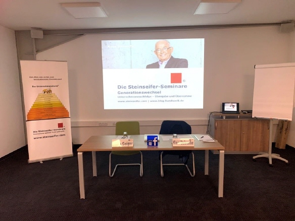 Coaching f&uuml;r die Unternehmensnachfolge mit der &Uuml;bergabe und &Uuml;bernahme in der Steeinseifer-Akademie von und mit Klaus Steinseifer und Heiko Geiger 2