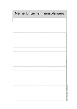 Pflicht zur Unternehmens&uuml;lanung