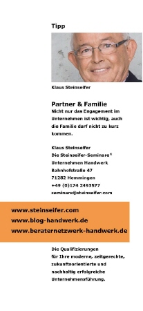 Der Tipp von Klaus Steinseifer | Partner & Familie
