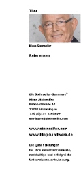 Der Tipp von Klaus Steinseifer | Referenzen